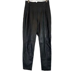 Vintage Brynes & Barker High Waist Leather Pants Size XS/Small Black
